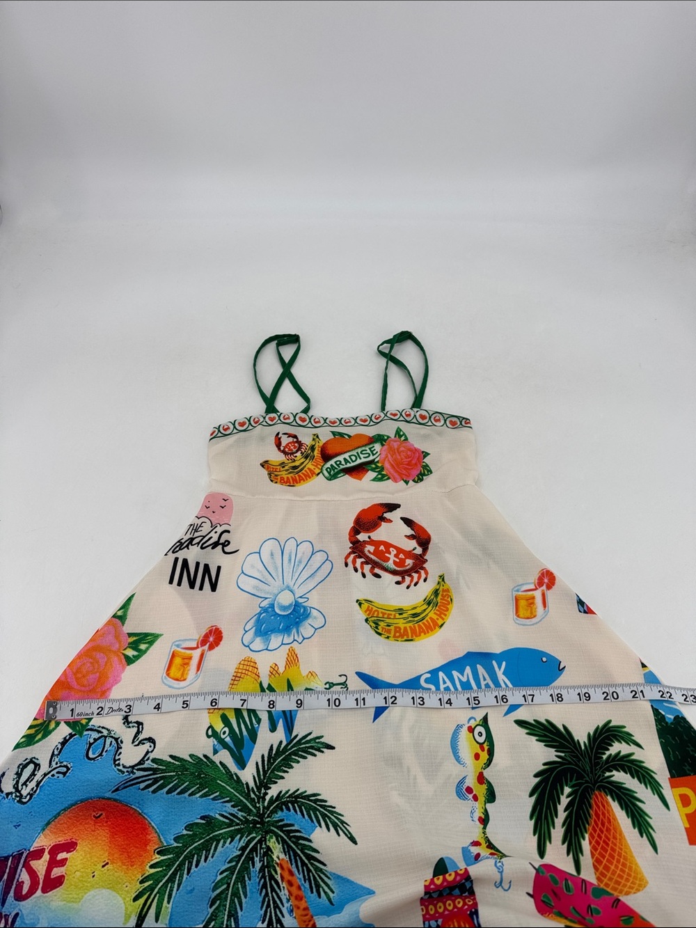 Vintage 70s Resortwear Vacation Cruise Linen Tropical Boho Sun Summer Midi Dress - Picture 11 of 14